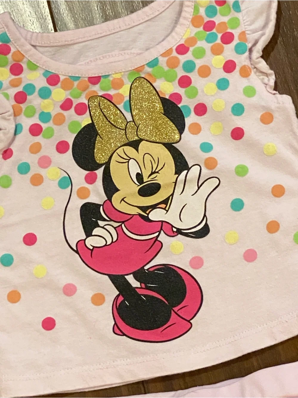 Disney Minnie Mouse shirt and tutu skirt skort 2T